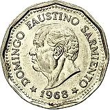 25 Pesos 1968, 80th Anniversary of the Death of Domingo Faustino Sarmiento [Argentina]