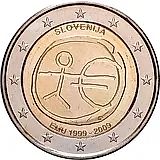 2 евро 2009, 10 лет монетарной политики ЕС (EMU) и введения евро [Словения]