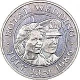 50 пенсов 1986, свадьба Фергюсон [Острова Святой Елены и Вознесения / Острова Святой Елены, Вознесения и Тристан-да-Кунья]