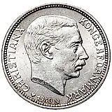 2 кроны 1930, 60 лет со дня рождения Короля Кристиана X [Дания]