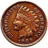 1 цент 1899, Indian Head Cent [США]