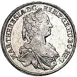 ½ талера 1751-1754, Мария Терезия - герб Штирии в центре [Австрия]