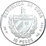 10 песо 1994, Карибская фауна - Пеликан [Куба]