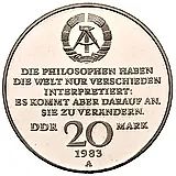 20 марок 1983, Карл Маркс [Германия / ГДР]