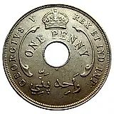1 пенни 1917 [Британская Западная Африка]