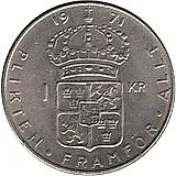 1 Krona 1971, U [Sweden]