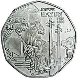 5 евро 2009, 200 лет со дня смерти Йозефа Гайдена [Австрия]
