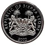 1 доллар 2002, 50 лет правлению Королевы Елизаветы II /Елизавета II и Принц Филипп/ [Сьерра-Леоне]
