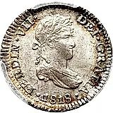 ½ реала 1811-1821 [Перу]