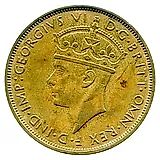 2 шиллинга 1946, KN, знак монетного двора: "KN" - Кингз Нортон Металл, Бирмингем [Британская Западная Африка]