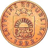 2 сантима 1992 [Латвия]