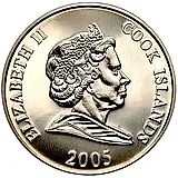 1 доллар 2005, XX зимние Олимпийские Игры, Турин 2006 [Острова Кука]