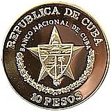 10 песо 1988, 160 лет первой железной дороге [Куба]