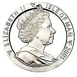 1 крона 2001, год Змеи [Остров Мэн]