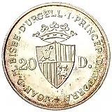 20 динеров 1984, XXIII летние Олимпийские Игры, Лос-Анджелес 1984 [Андорра]