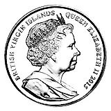 1 Dollar 2015, Pink Flamingo [British Virgin Islands]