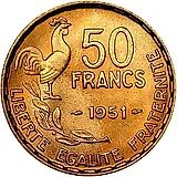 50 Francs 1951, No Mint Mark [France]