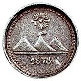 ¼ реала 1878-1879 [Гватемала]