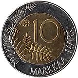 10 марок 1995, М, лебедь [Финляндия]