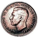 1 пенни 1950, точка после "PENNY" [Австралия]
