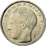 1 франк 1990, надпись на голландском - "BELGIE" [Бельгия]