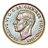 1 пенни 1947, без точки [Австралия]