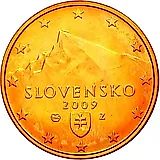5 евроцентов 2009-2019 [Словакия]