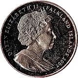 1 крона 2007, Чарльз Дарвин [Фолклендские острова]