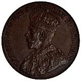 1 цент 1920, старый тип [Канада]