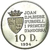 10 динеров 1994, XXVI летние Олимпийские Игры, Атланта 1996 - Велоспорт [Андорра]