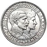 2 кроны 1923, Серебряная годовщина свадьбы [Дания]