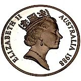 5 долларов 1988, Здание парламента [Австралия] Proof