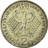 2 Marks 1971, J, Heuss [Germany / FRG]
