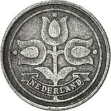 10 центов 1942, цинк (аверс - три тюльпана) [Нидерланды]