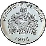 10 даласи 1996, 70 лет со дня рождения Королевы Елизаветы II [Гамбия]