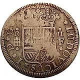 2 реала 1724, Отметка монетного двора "F" [Испания]