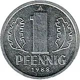 1 пфенниг 1988, А [Германия / ГДР]