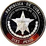 10 песо 1975, 25 лет Национальному банку Кубы [Куба]