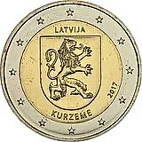 2 евро 2017, Исторические области Латвии - Курземе [Латвия]