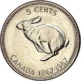 5 центов 1967, 100 лет Конфедерации Канада [Канада]