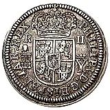 2 реала 1708, Отметка монетного двора "Акведук" - Сеговия [Испания]