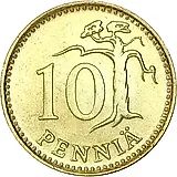 10 пенни 1981, К [Финляндия]