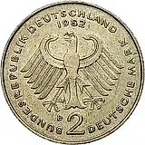 2 Marks 1982, D, Theodor Heuss, 20 Years of the Federal Republic (1949-1969) [Germany / FRG]
