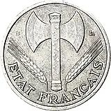 50 сантимов 1943, без знака монетного двора [Франция]