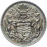 10 центов 1976, Герб на реверсе [Гайана]