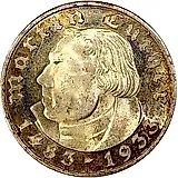 2 рейхсмарки 1933, Мартин Лютер [Германия / Третий рейх]