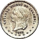 50 сентаво 1872-1875 [Колумбия]