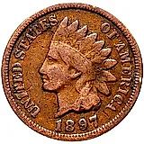 1 цент 1897, Indian Head Cent [США]
