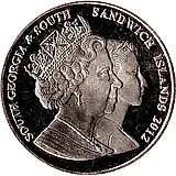 2 фунта 2012, Жизнь Елизаветы II - Королева-мать с младенцем Елизаветой II [Южная Георгия и Южные Сандвичевы Острова]