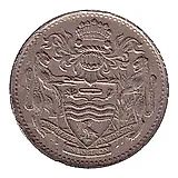 25 центов 1977, герб [Гайана]